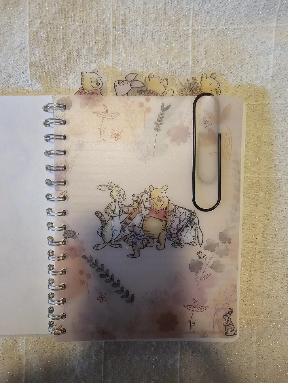 Disney Winnie the Pooh Spiral Journal – 96 Lined Pages – Tabbed Dividers